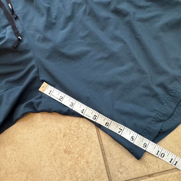 Nike Dri Fit Running Shorts Women’s Size Large Blue Built in Brief Gym Workout - Picture 9 of 10